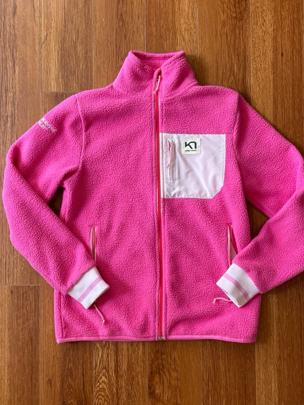 Kari Traa Bright Pink Fleece Zip-Up Hoodie